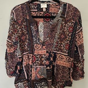 Floral Bohemian Blouse